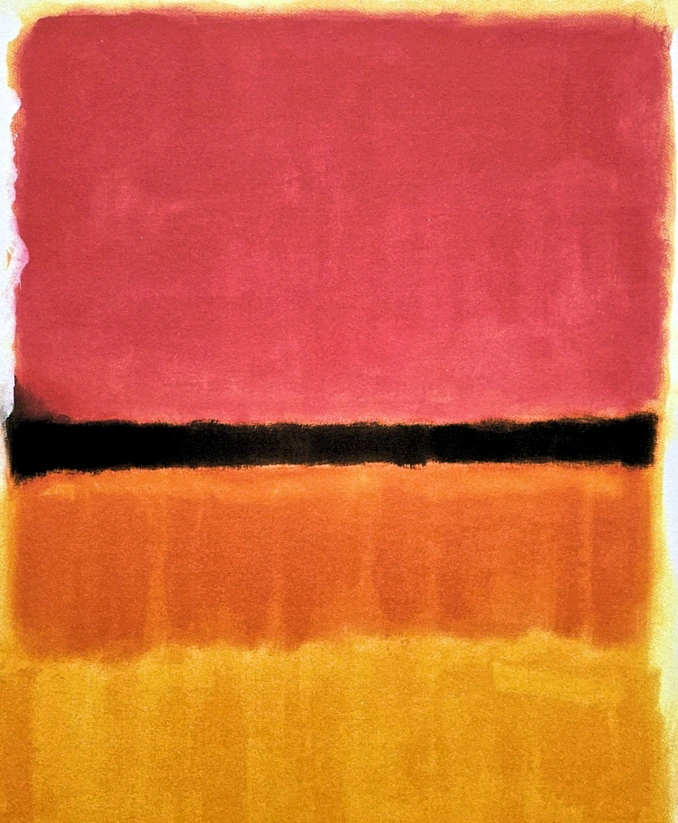 Mark Rothko - Violet, black, orange, yellow on white and red x/200 - signováno, s certifikátem, 50x65 cm