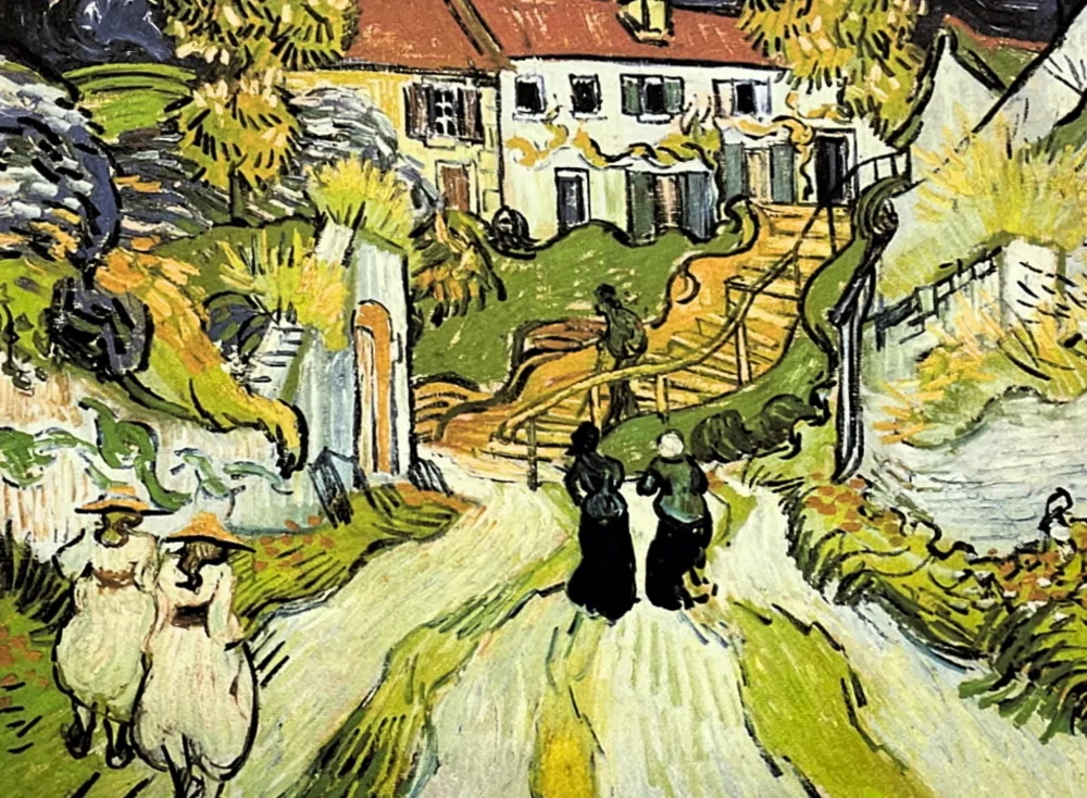 Vincent van Gogh - Stairway at Auvers 110/250 - limitovaná edice s certifikátem, 50x70cm