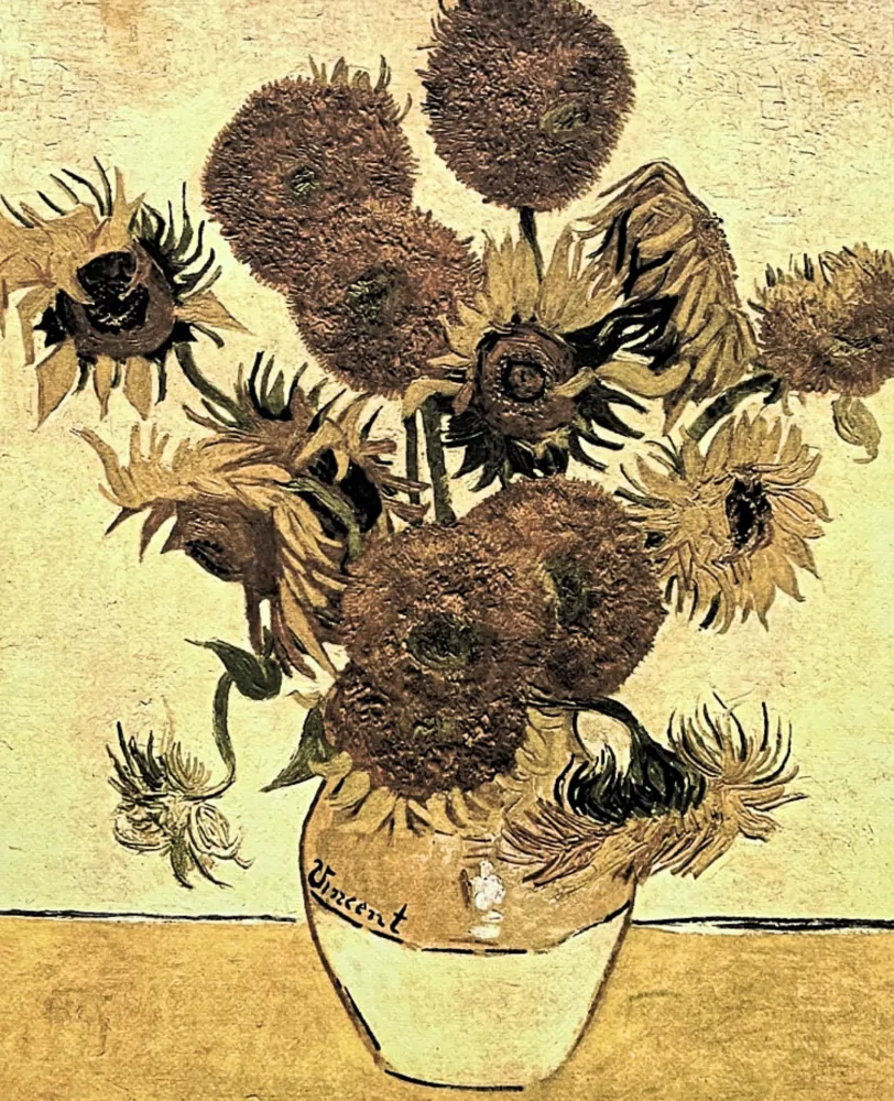 Vincent van Gogh - Vase with Fifteen Sunflowers 174/250 - limitovaná edice s certifikátem, 50x70cm