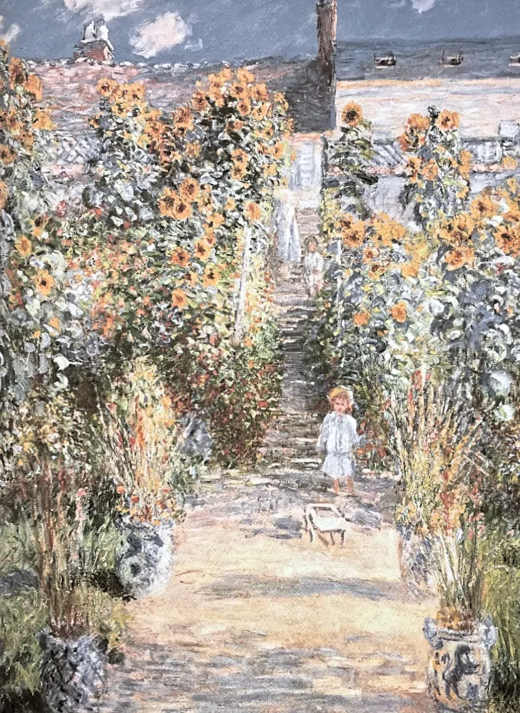 Claude Monet - The Artist's Garden at Vetheuil 114/250 - limitovaná edice s certifikátem, 50x70cm