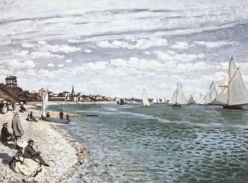 Claude Monet - Regatta at Sainte-Adresse 188/250 - limitovaná edice s certifikátem, 70x50cm