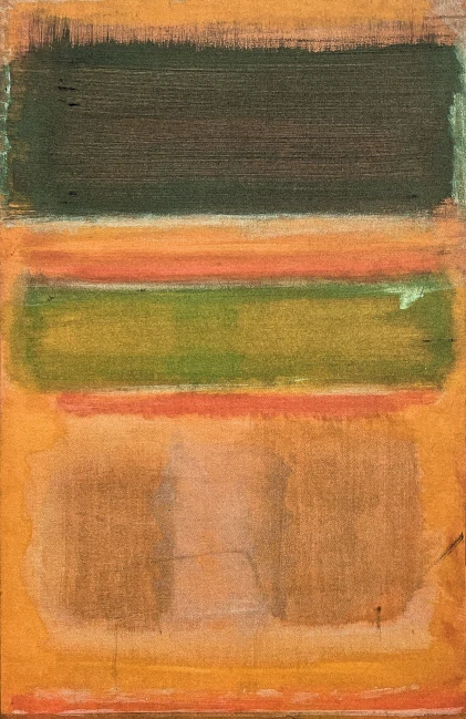 Mark Rothko - Untitled green and beige x/200 - signováno, s certifikátem, 50x65 cm
