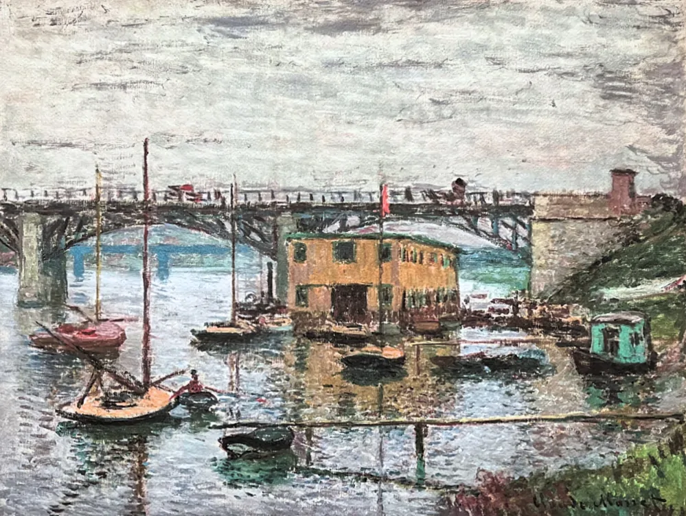 Claude Monet - Bridge at Argenteuil on a Gray Day 76/250 - limitovaná edice s certifikátem, 70x50cm