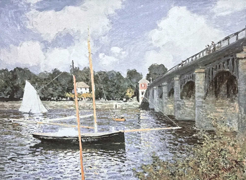 Claude Monet - The Argenteuil Bridge 70/250 - limitovaná edice s certifikátem, 70x50cm