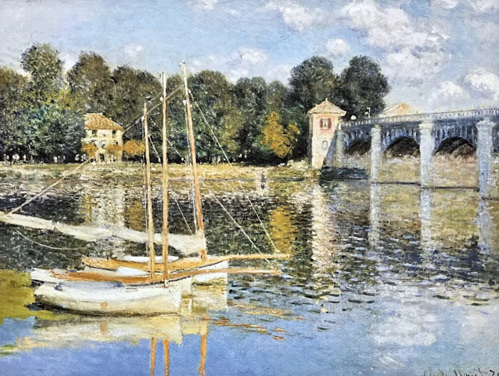 Claude Monet - The Argenteuil Bridge 119/250 - limitovaná edice s certifikátem, 70x50cm