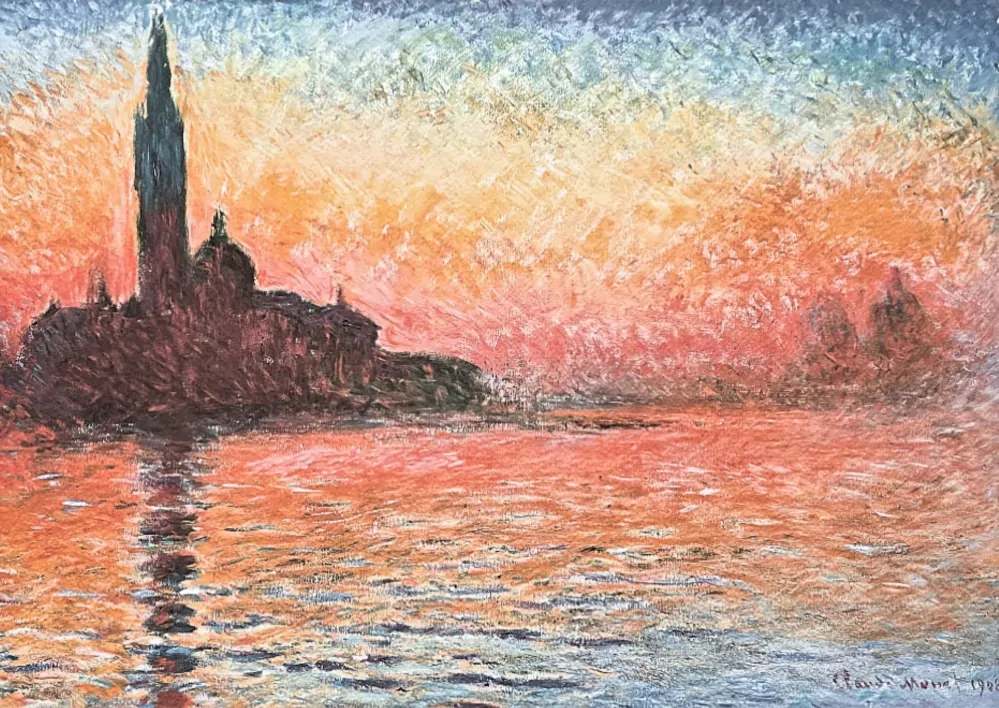 Claude Monet - San Giorgio Maggiore at Dusk 212/250 - limitovaná edice s certifikátem, 70x50cm