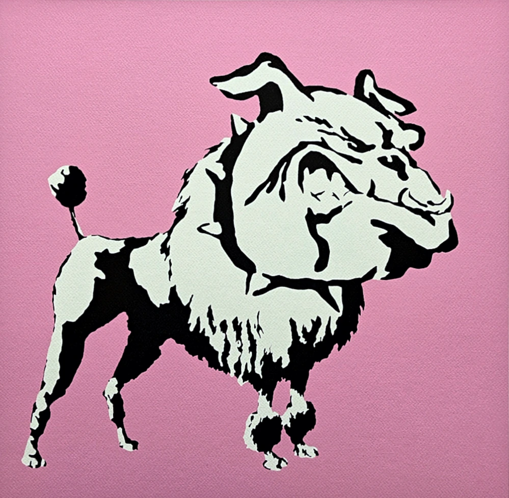 Banksy - Bulldog 80/150 - číslovaná edice s certifikátem, 50x70cm
