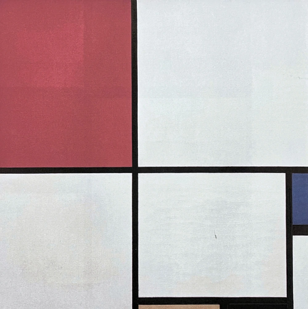 Piet Mondrian - Composition with red blue and yellow 140/200 - signováno, limitovaná edice, 50x66cm