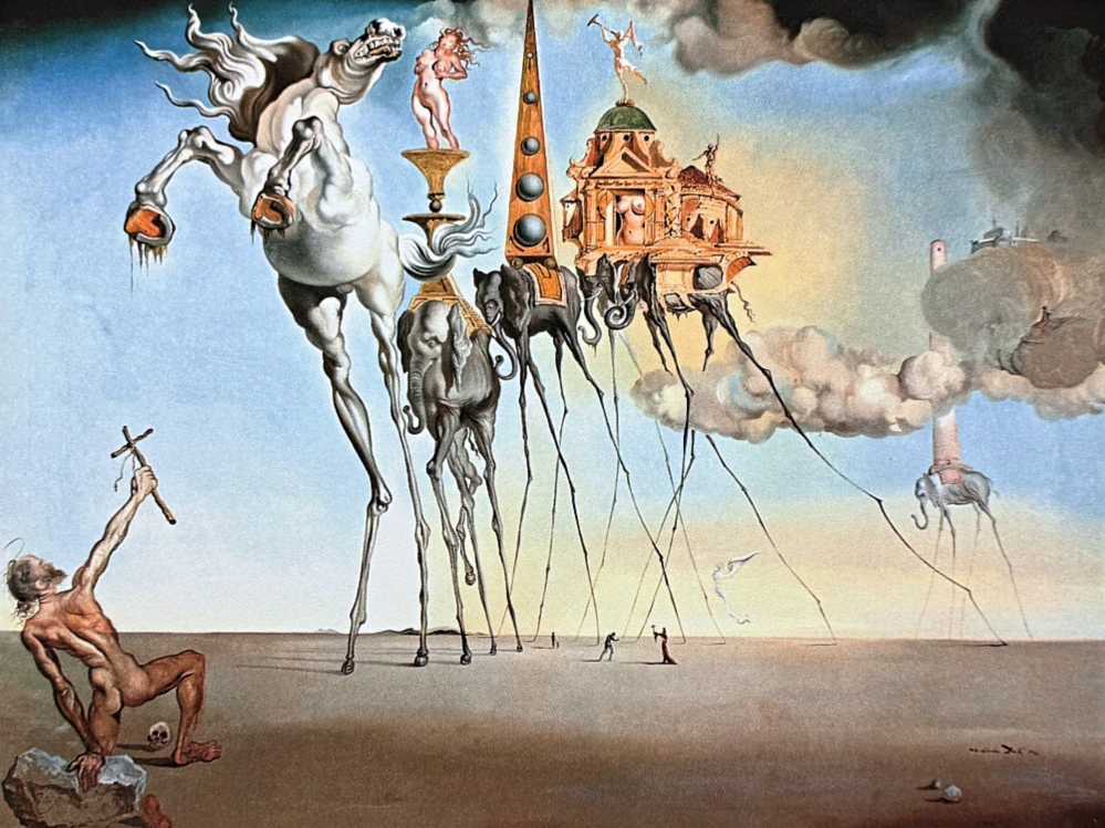 Salvador Dalí - The Temptatiton of St Anthony - signováno, limitovaná edice, 66x50cm