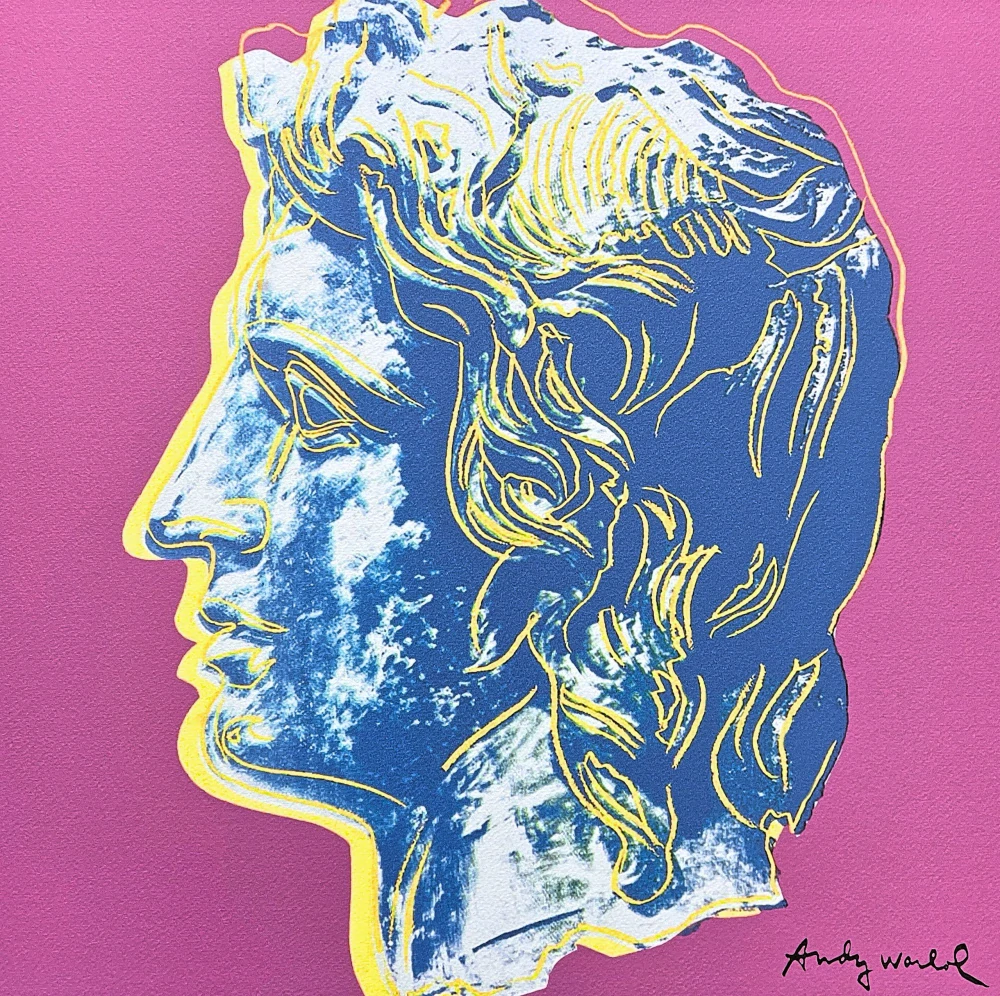 Andy Warhol - Alexander the Great tmavě fialový 200/500 - signováno, 50x50cm, limitovaná edice CMOA s certifikátem
