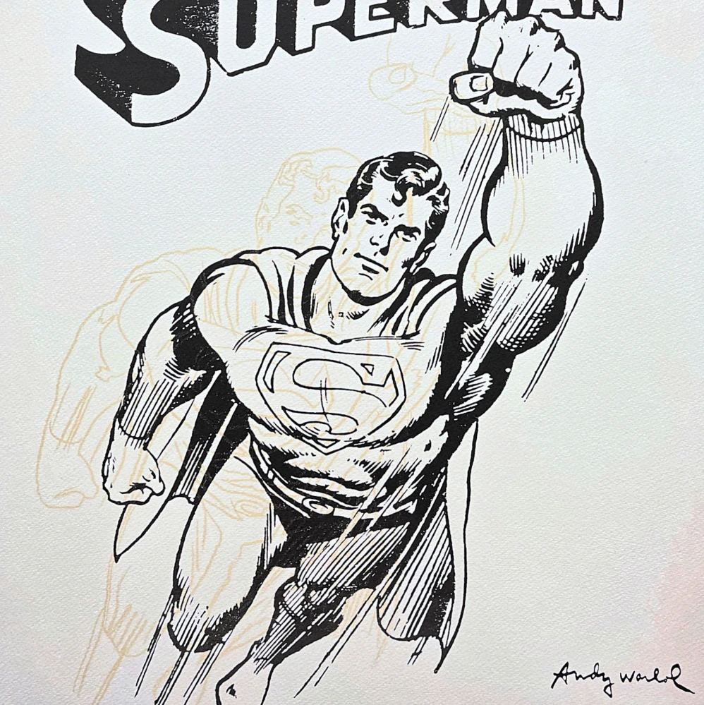 Andy Warhol - Superman 95/500 - signováno, 50x50cm, limitovaná edice CMOA s certifikátem