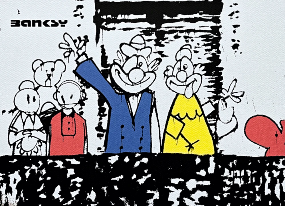 Banksy - Royal Family 60/150 - číslovaná edice s certifikátem, 70x50cm