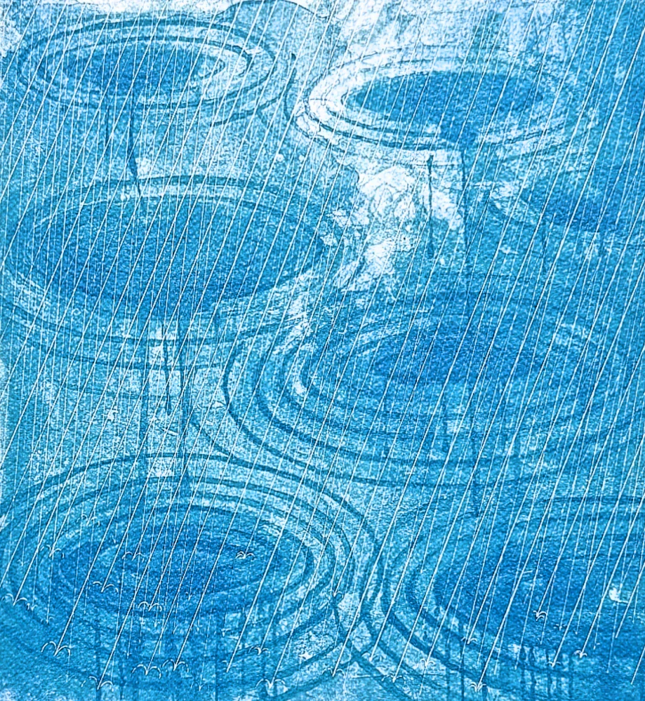 David Hockney - Rain 24/200 - limitovaná edice, s certifikátem, 35x50 cm