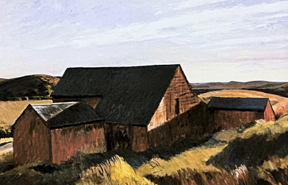 Edward Hopper - Cobb's barns 103/150 - limitovaná edice, s certifikátem, 57x38 cm