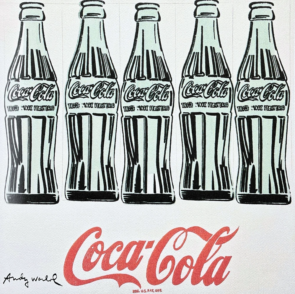 Andy Warhol - 5x Coca-Cola x/500 - signováno, 50x50cm, limitovaná edice CMOA s certifikátem