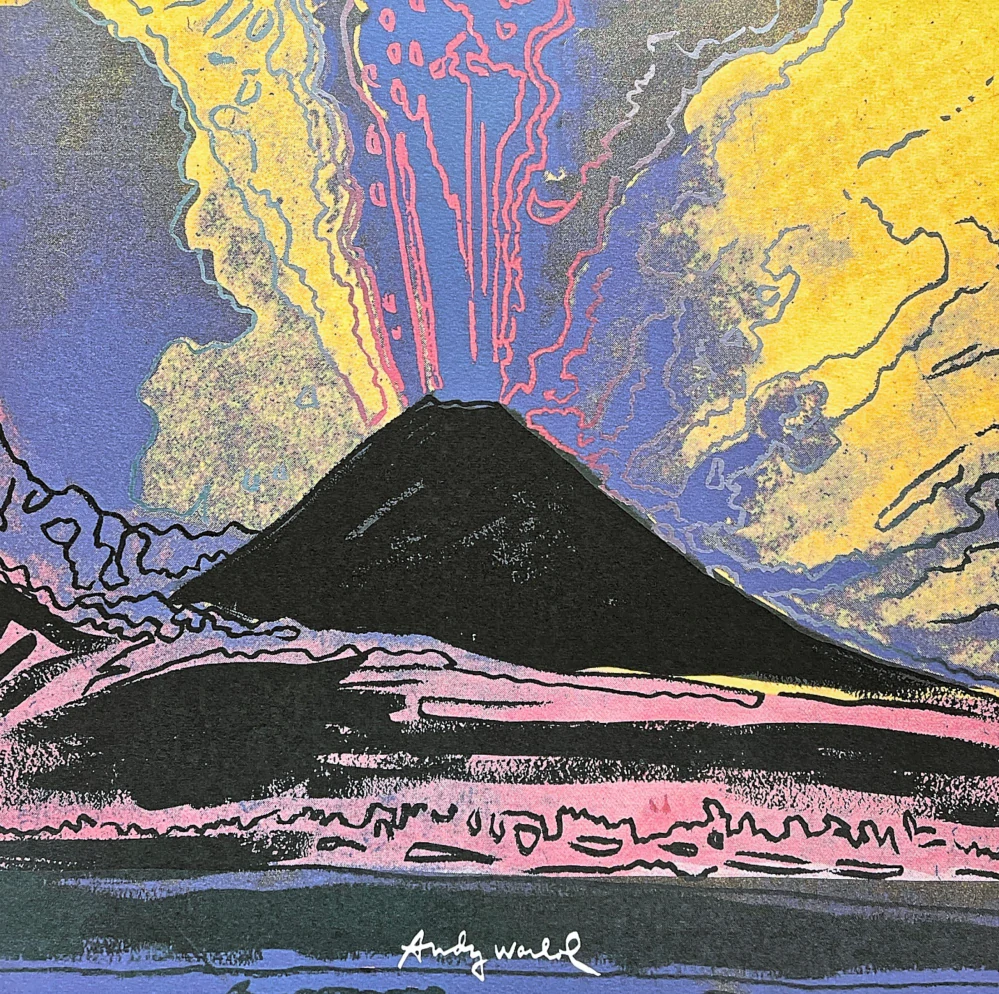 Andy Warhol - Vesuvius - černý 94/500 - signováno, 50x50cm, limitovaná edice CMOA s certifikátem