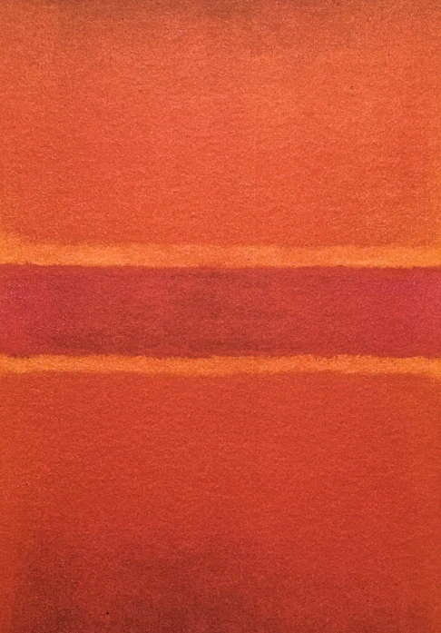 Mark Rothko - Red and two orange stripes x/200 - signováno, s certifikátem, 50x65 cm