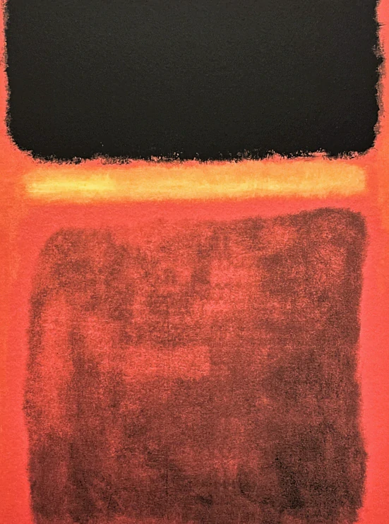 Mark Rothko - Black and yellow on black x/200 - signováno, s certifikátem, 50x65 cm