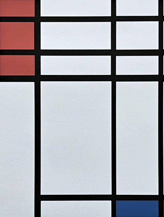 Piet Mondrian - Composition with red, blue and white 71/200 - signováno, limitovaná edice, 50x66cm