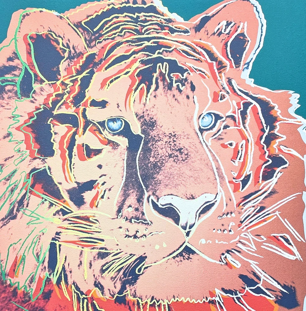 Andy Warhol - Tiger x/2400 - 60x60 cm, limitovaná edice CMOA s certifikátem