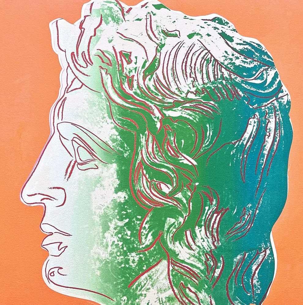 Andy Warhol - Alexander the Great oranžový 77/2400 - 60x60, limitovaná edice CMOA s certifikátem