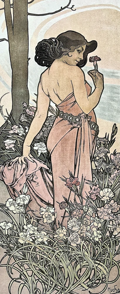 Alfons Mucha - Iris 63/100 - limitovaná edice, signováno, 50x70cm