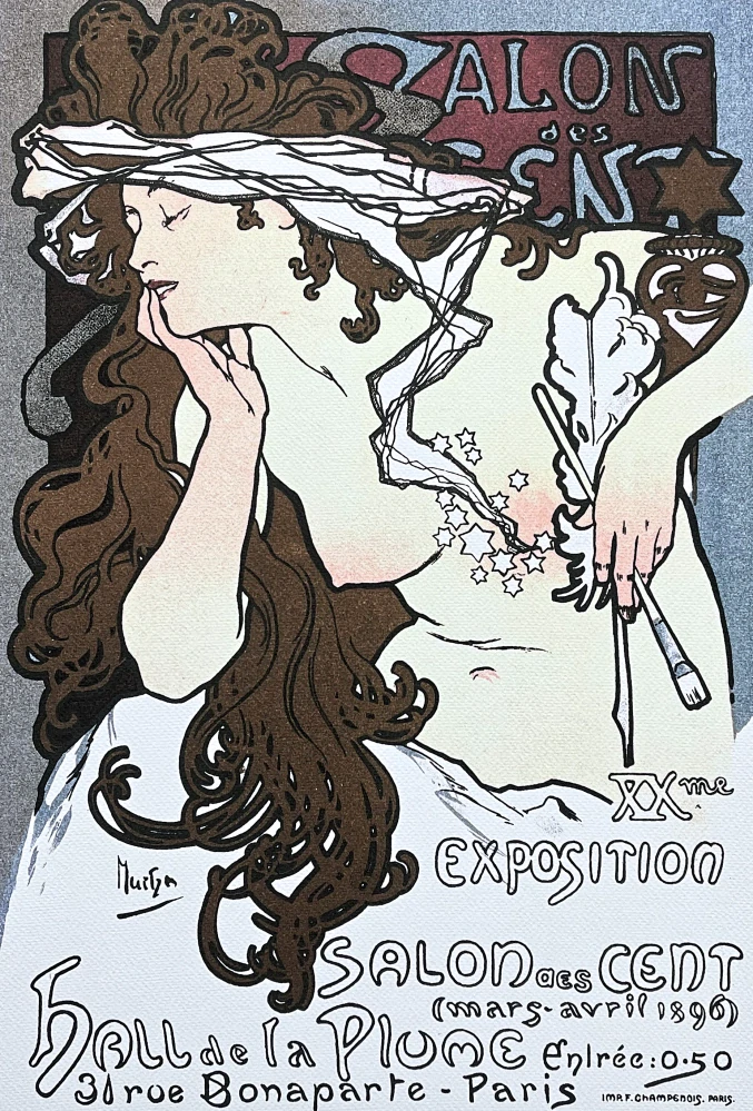 Alfons Mucha - Salon des cent 79/100 - limitovaná edice, signováno, 50x70cm