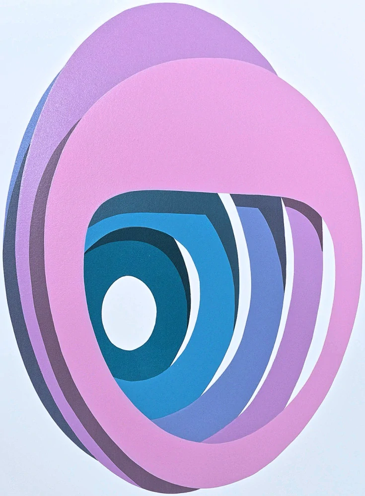 Jan Kaláb - Form of the Void - Lavender - 9/93 - originální litografie 6 barev - limitovaná edice, 50x70cm