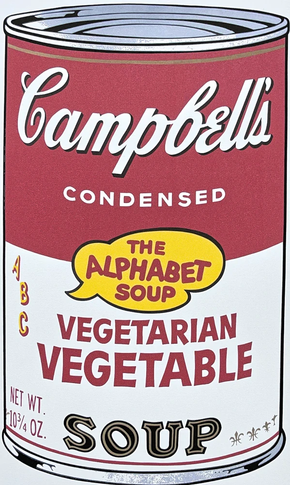 Andy Warhol - Campbell's Soup Vegetarian Vegetable 41/100 - edice Leo Castelli s certifikátem