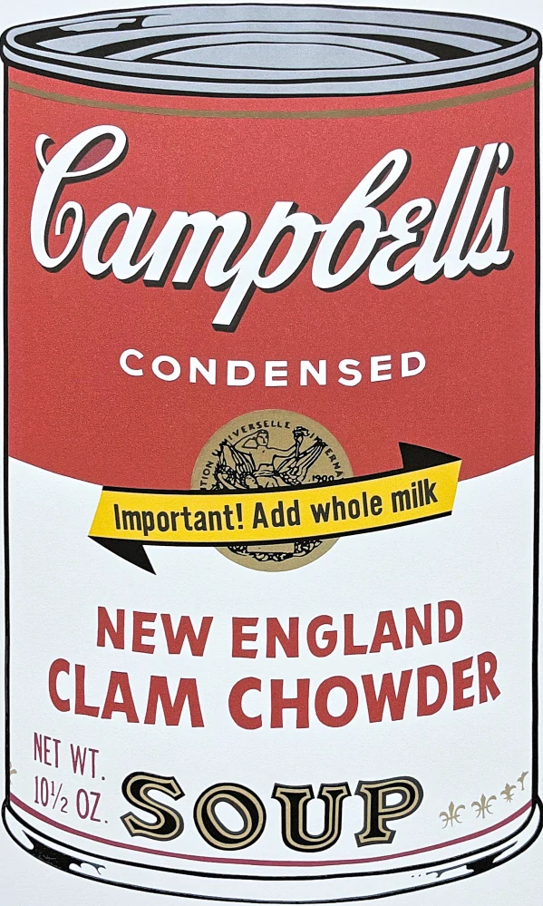 Andy Warhol - Campbell's Soup New England 71/100 - edice Leo Castelli s certifikátem