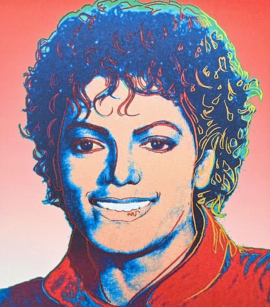 Andy Warhol - Michael Jackson červený 21/100 - edice Leo Castelli s certifikátem