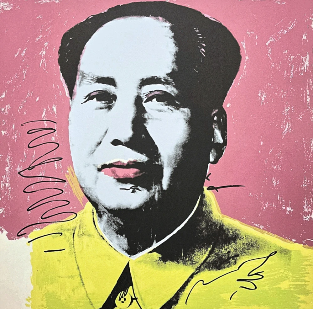 Andy Warhol - Mao Ce-tung růžovo-žlutý 61/100 - edice Leo Castelli s certifikátem