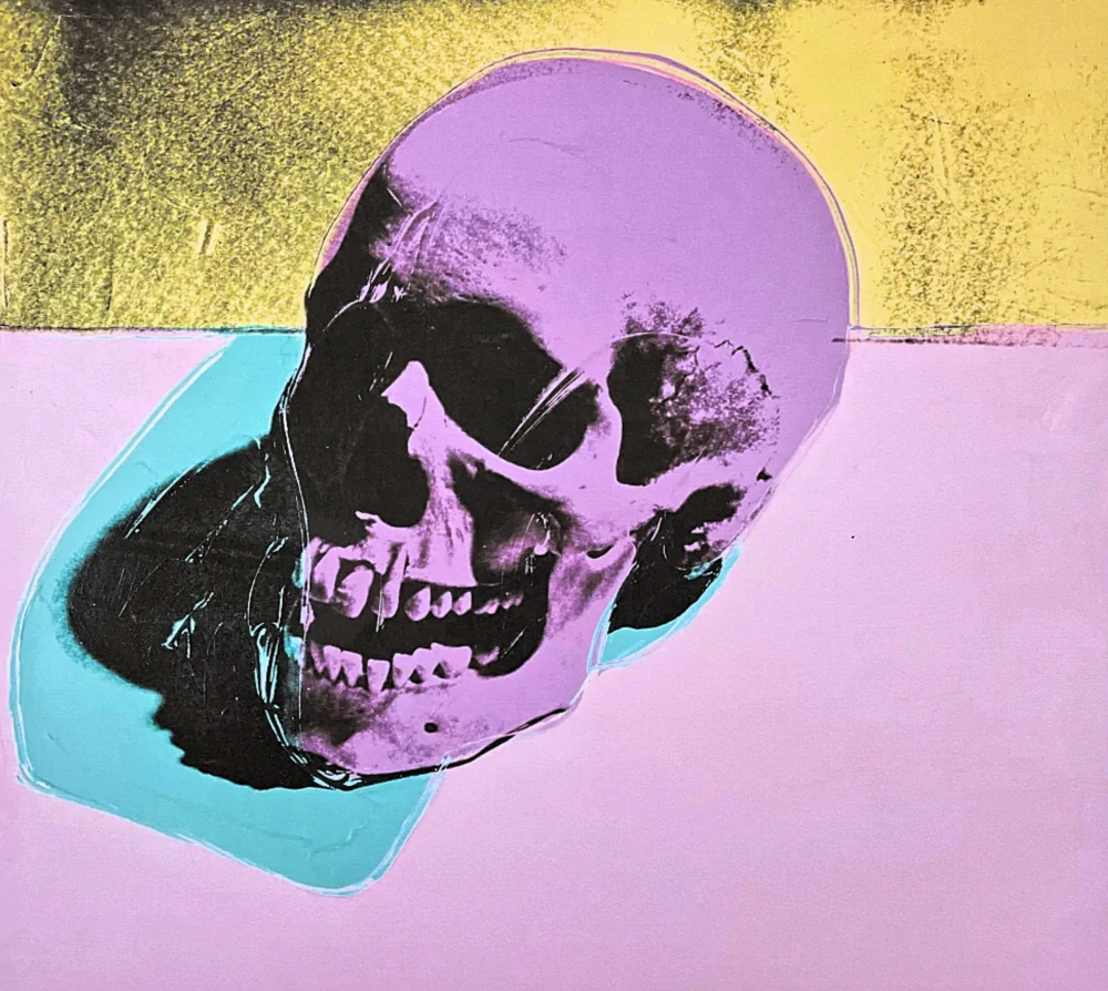 Andy Warhol - Skull na růžovém pozadí 45/100 - edice Leo Castelli s certifikátem