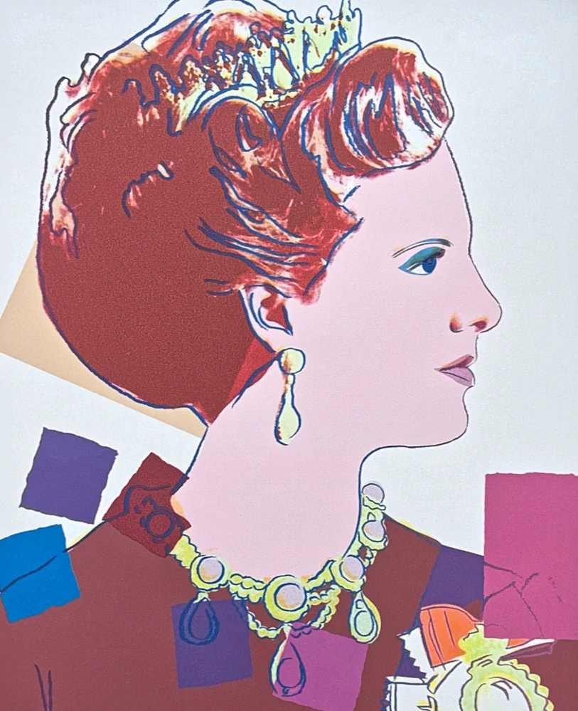 Andy Warhol - Queen Margarethe hnědá 68/100 - edice Leo Castelli s certifikátem