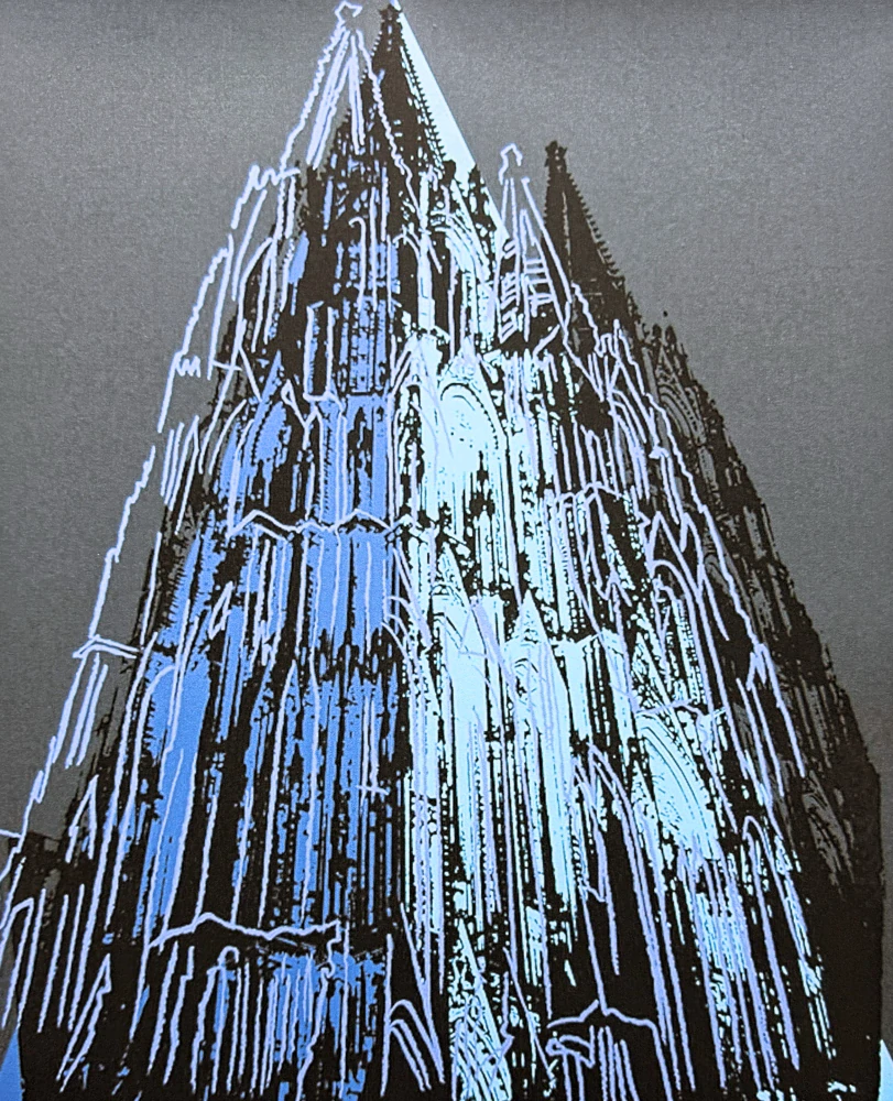 Andy Warhol - Cologne Cathedral modrá 44/100 - edice Leo Castelli s certifikátem