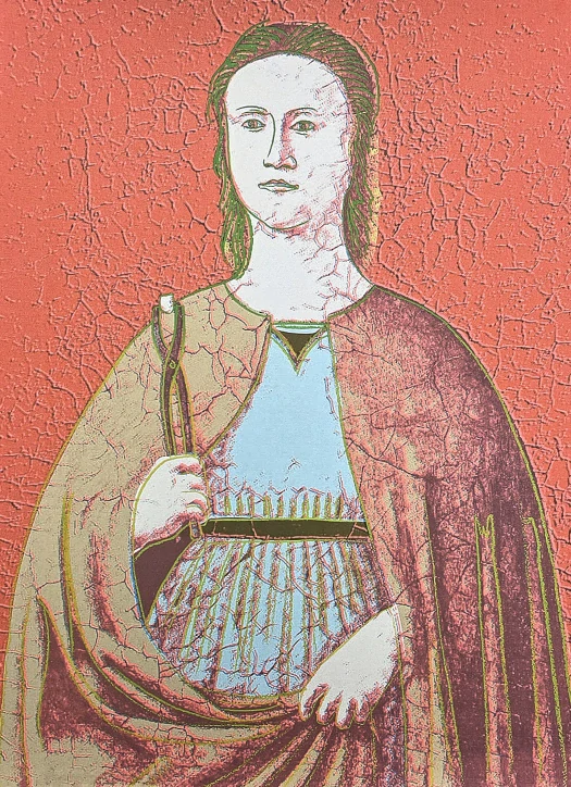Andy Warhol - Saint Apollonia červená 58/100 - edice Leo Castelli s certifikátem