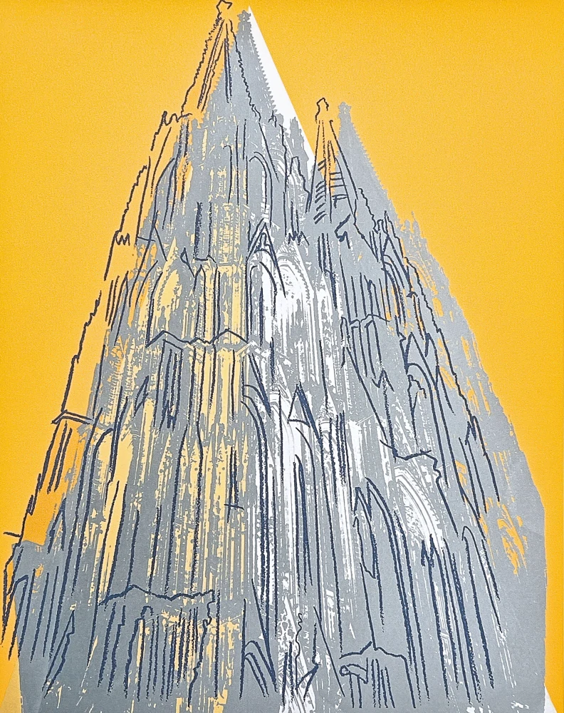 Andy Warhol - Cologne Cathedral žlutá x/100 - edice Leo Castelli s certifikátem