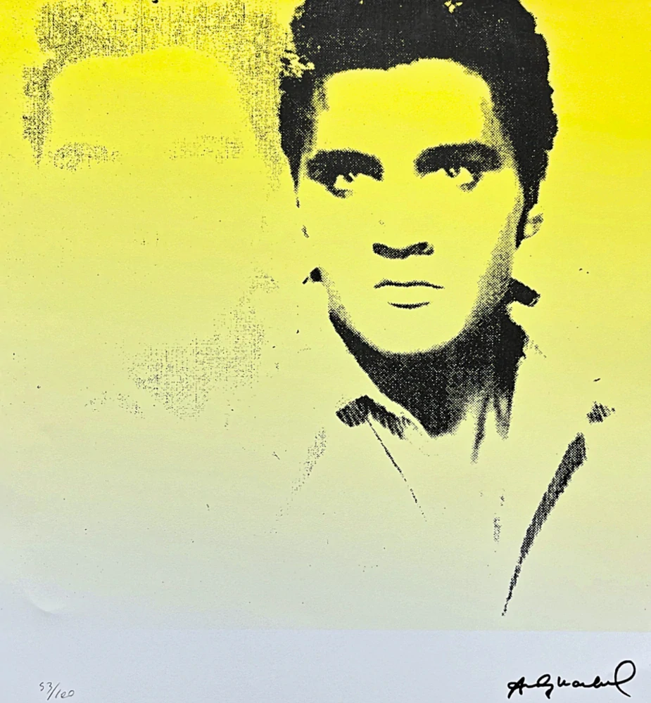 Andy Warhol - Elvis Presley žlutý 53/100 - edice Leo Castelli s certifikátem
