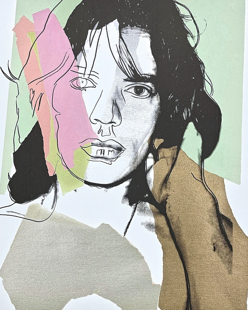 Andy Warhol - Mick Jagger růžovo-zelený 49/100 - edice Leo Castelli s certifikátem
