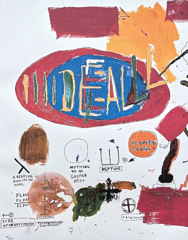 Jean-Michel Basquiat - Victor 25448 165/300 - limitovaná edice, signováno, 50x70cm 