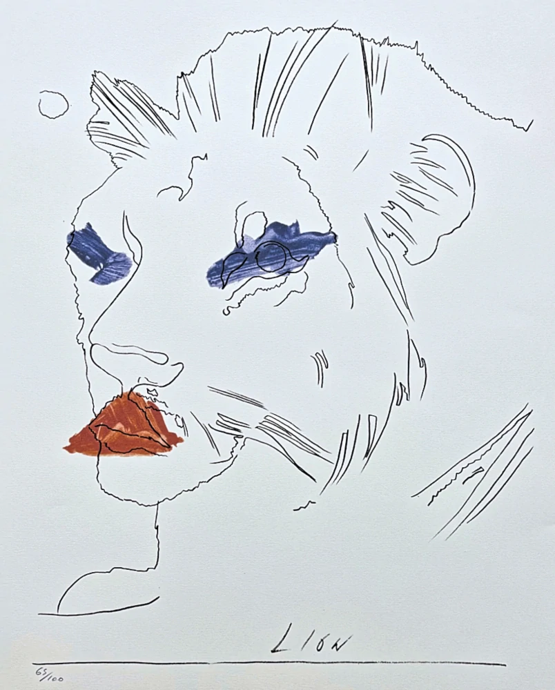 Andy Warhol - Lion 65/100 edice Leo Castelli s certifikátem