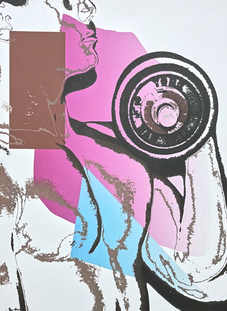 Andy Warhol - Body Builder s růžovou 96/100 - edice Leo Castelli s certifikátem