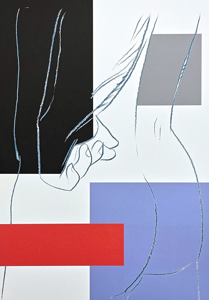 Andy Warhol - Male torso modro-červený 56/100 - edice Leo Castelli s certifikátem