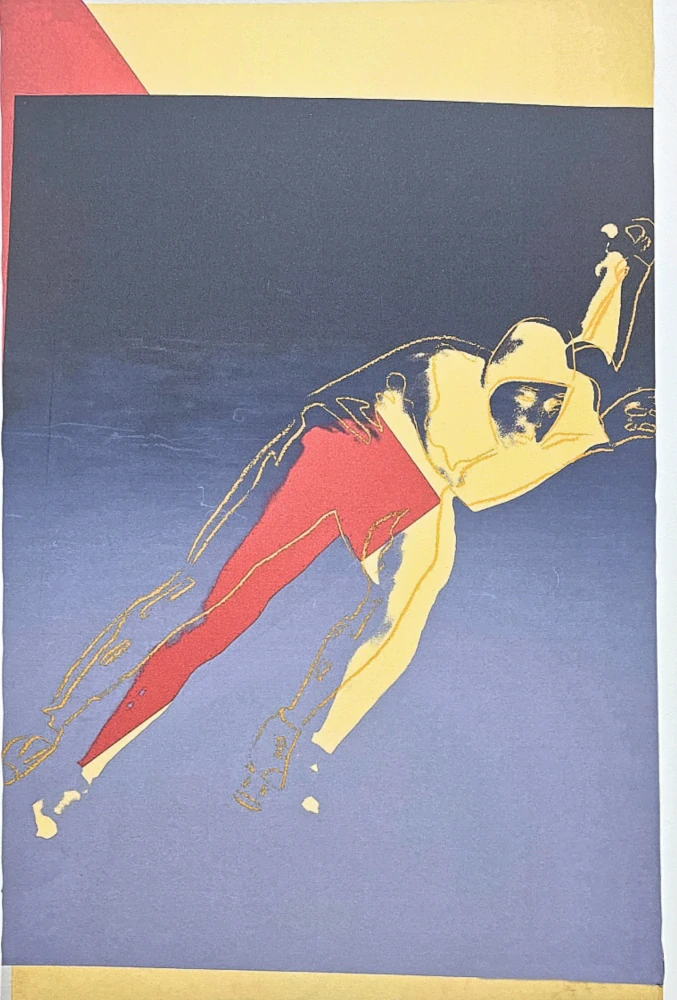 Andy Warhol - Speed skater modrý 36/100 - edice Leo Castelli s certifikátem