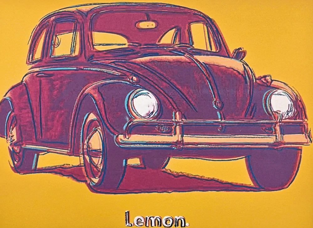 Andy Warhol - Volkswagen fialový 31/100 - edice Leo Castelli s certifikátem