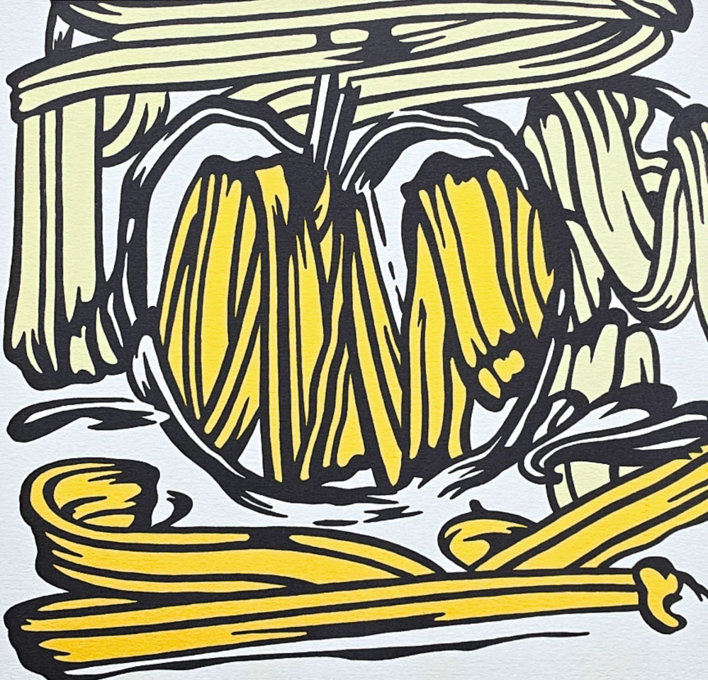 Roy Lichtenstein - Yellow Apple - signováno, 35x50cm, limitovaná edice 100/150