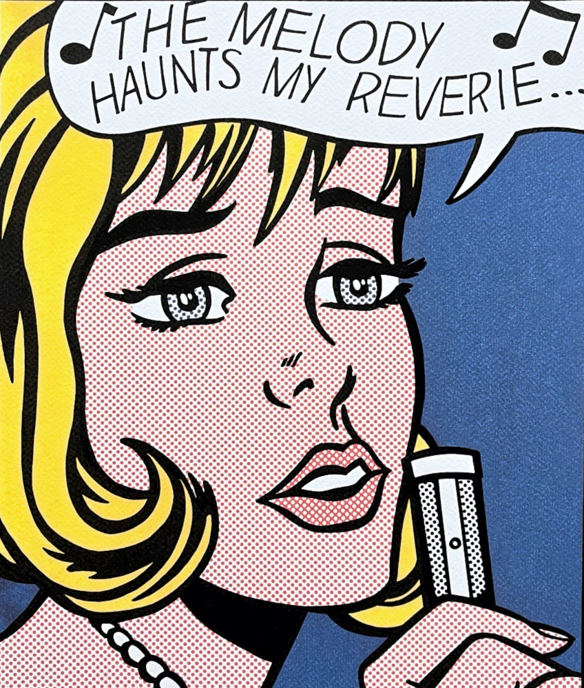 Roy Lichtenstein - The Melody Haunts my Reverie - signováno, 35x50cm, limitovaná edice 50/150