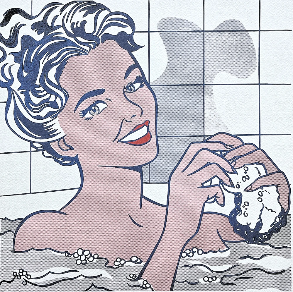 Roy Lichtenstein - Woman in Bath - signováno, 35x50cm, limitovaná edice 58/150