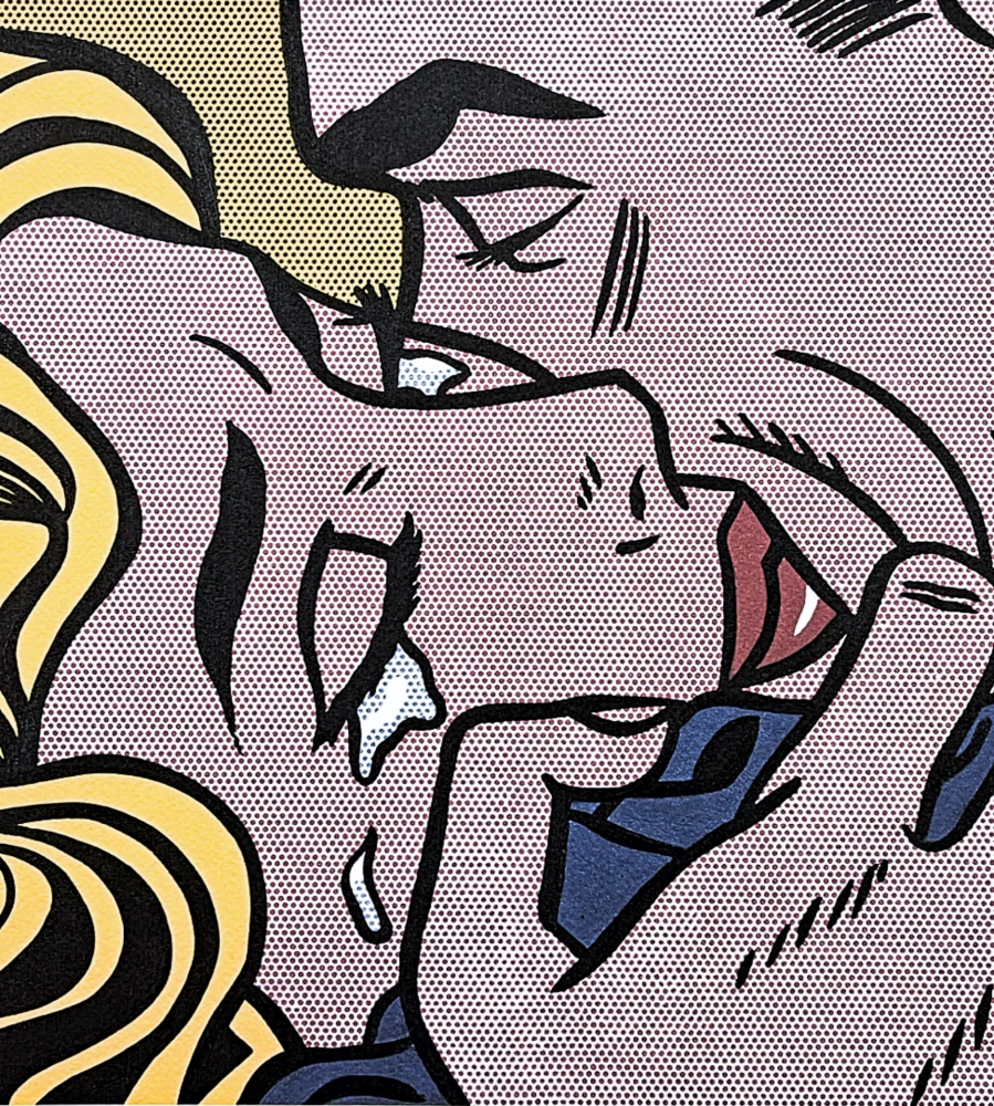 Roy Lichtenstein - The Kiss V - signováno, 35x50cm, limitovaná edice 60/150