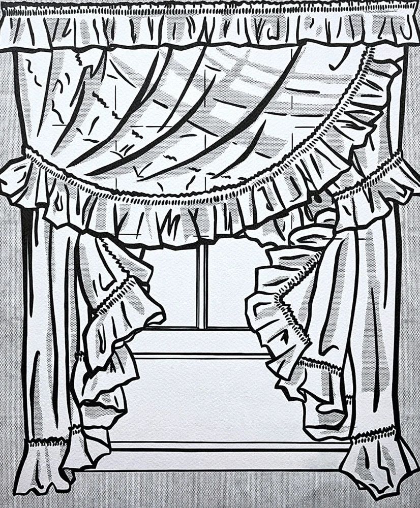 Roy Lichtenstein - Curtains - signováno, 35x50cm, limitovaná edice 115/150